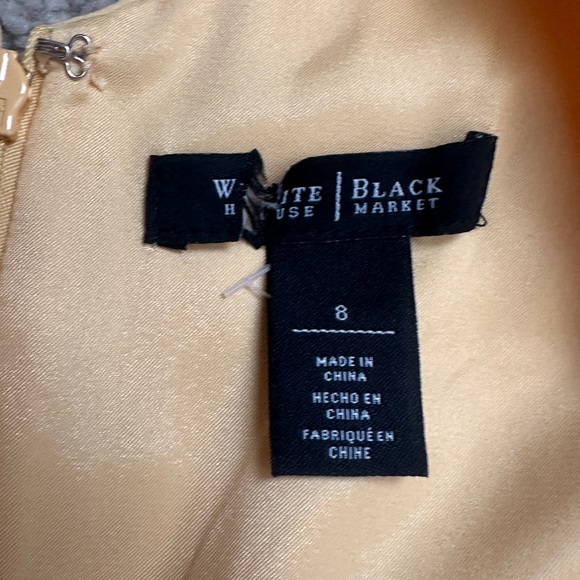 WHBM Yellow Split front Sheath Dress size 8 (399) - Picture 7 of 16